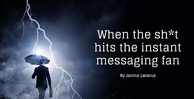 When the sh*t hits the instant messaging fan